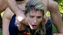 Cory Chase endures intense anal humiliation in Super Gurl vs Deadpool.